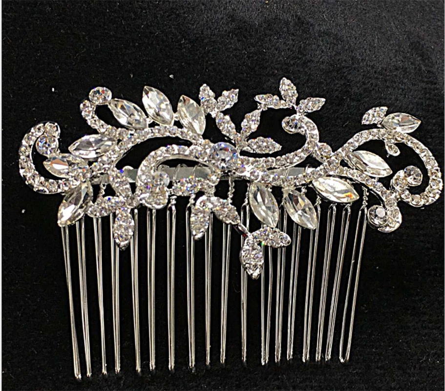 

New Style Rhinestones Crystal Bride Comb Wedding Hair Accessories Hair Pins Tiaras and Crowns Fashion Jewelry for Women