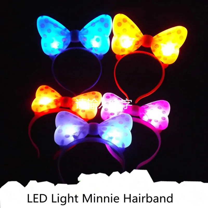 50 шт. бант голова носить игрушки Пластиковые светодиодные светящиеся реквизит