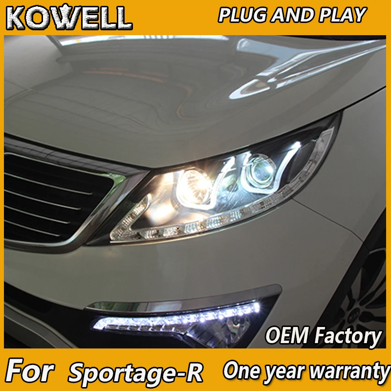 

KOWELL Car Styling for Kia Sportage R 2011-2013 for SportageR head lamp LED DRL Lens Double Beam H7 HID Xenon bi xenon lens