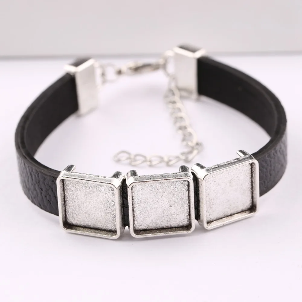 2 шт. старинное серебро браслет из кабошона базовые настройки 12 мм диаметр пустой