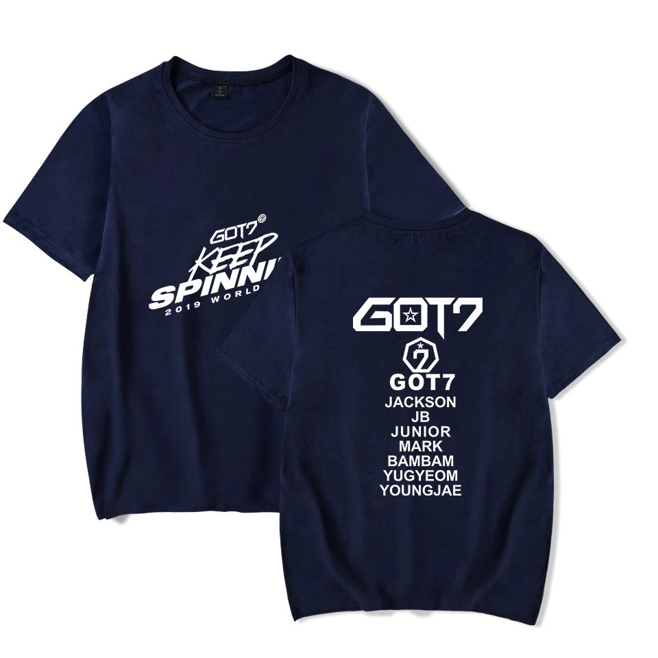 2019 KPOP GOT7 WORLD TOUR держать новая модель 2D принтом Футболка для женщин/мужская одежда