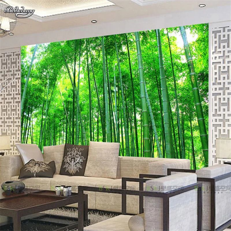 Обои для дивана ТВ фоновые обои телевизора настенный рисунок из бамбука Lin Fengjing