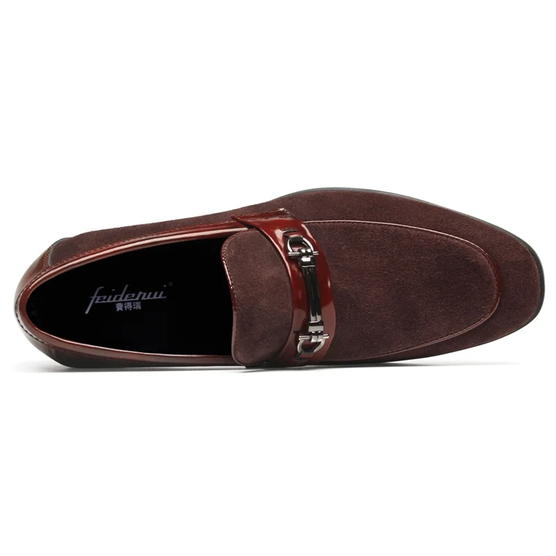 Из коровьей замши с острым носком Мокасины Мужские мокасины Обувь из натуральной