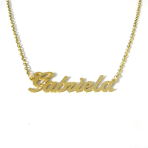 Чокер FairLadyHood из нержавеющей стали 316L с индивидуальным именем золотого цвета, ожерелье с надписью и подписями на заказ