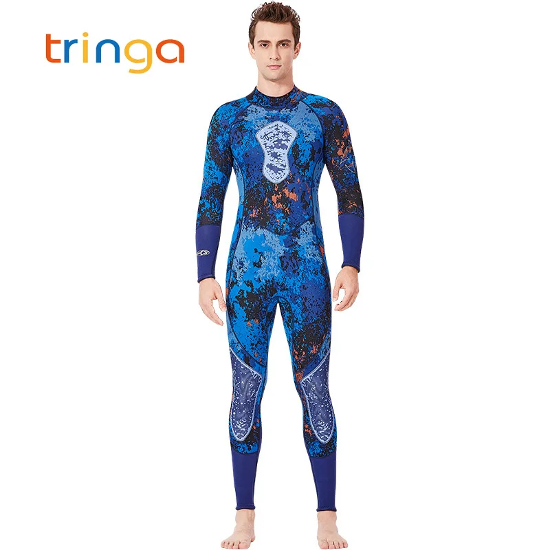 Новый гидрокостюм для мужчин и женщин 3 мм неопреновый теплый Камуфляжный