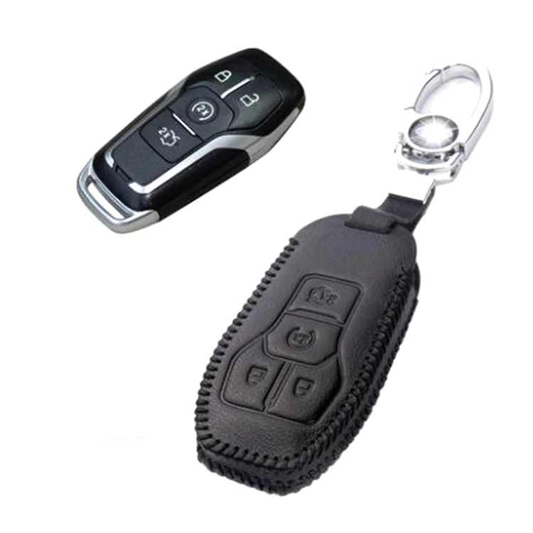 Совершенно новый кожаный чехол для ключей с 4 кнопками Ford Series E Style|leather key fob holder|key