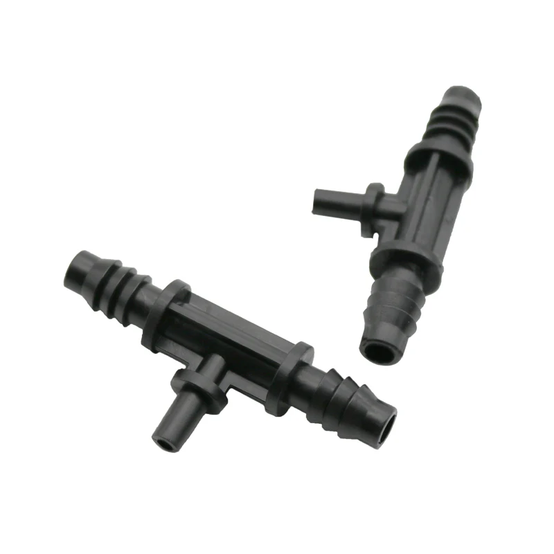 100pcs3 / 8 ''Регулируемый тройник 8/11 мм капиллярная Передача 6 распылительная