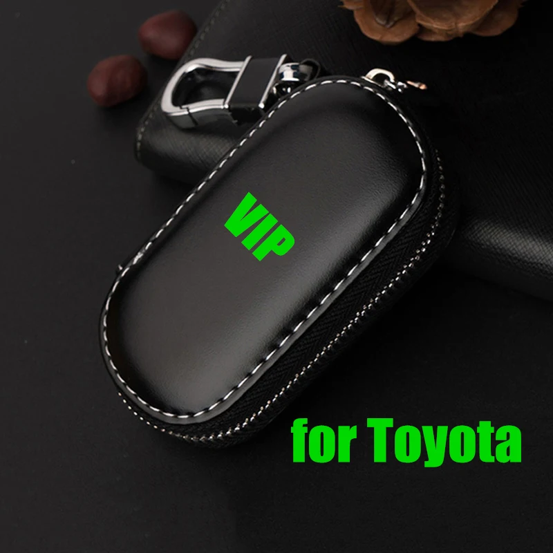 Брелок кожаный чехол ключевую для автомобиля toyota брелка Camry Corolla Rav4 Auris Yaris Avensis Hilux