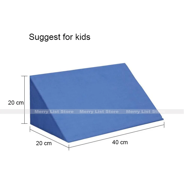 40x20x20-for Kids Пена поясничная подушка для поддержки спины эргономичная клиновидная боковая подушка для сна подушка для тела кресло кровать помощь для отдыха для инвалидов уход за больными - Цвет: 40x20x20-for Kids