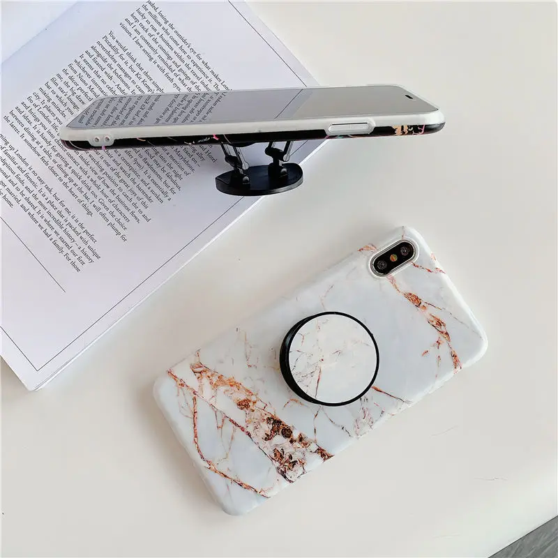 FLYKYLIN Case For iphone X XS Max XR 6S 6 7 8 Plus Back Cover Classic Black White Art Marble Phone Cases Soft IMD Silicone Coque |