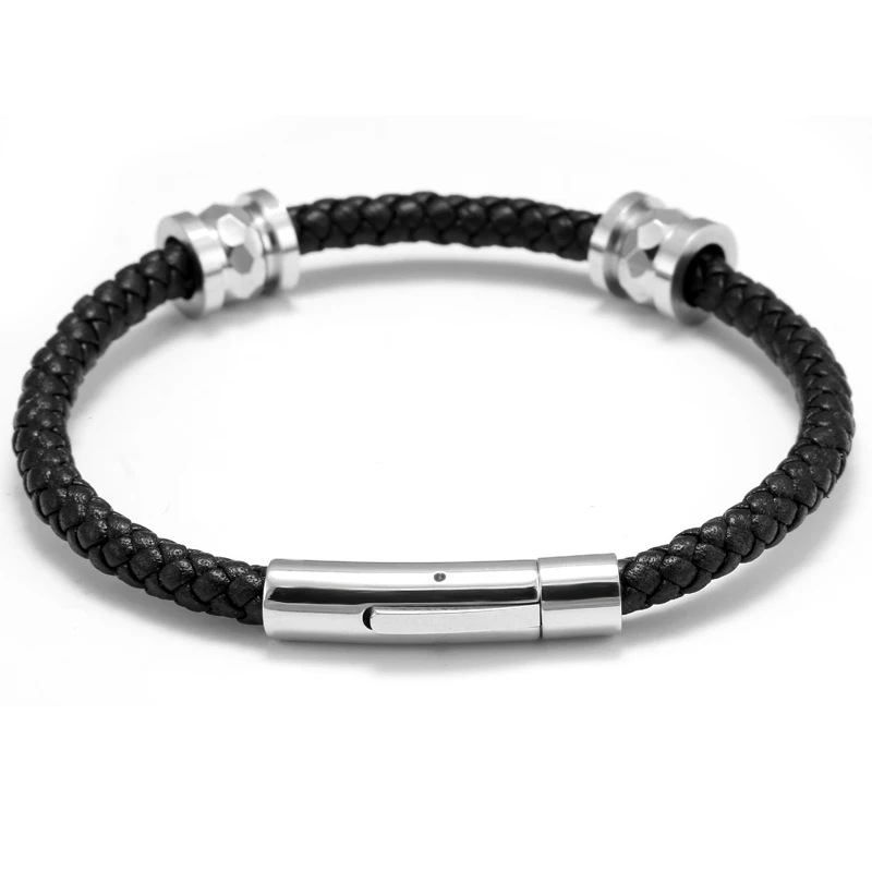 Mcllroy Натуральная кожаные браслеты популярные для мужчин браслет двойной