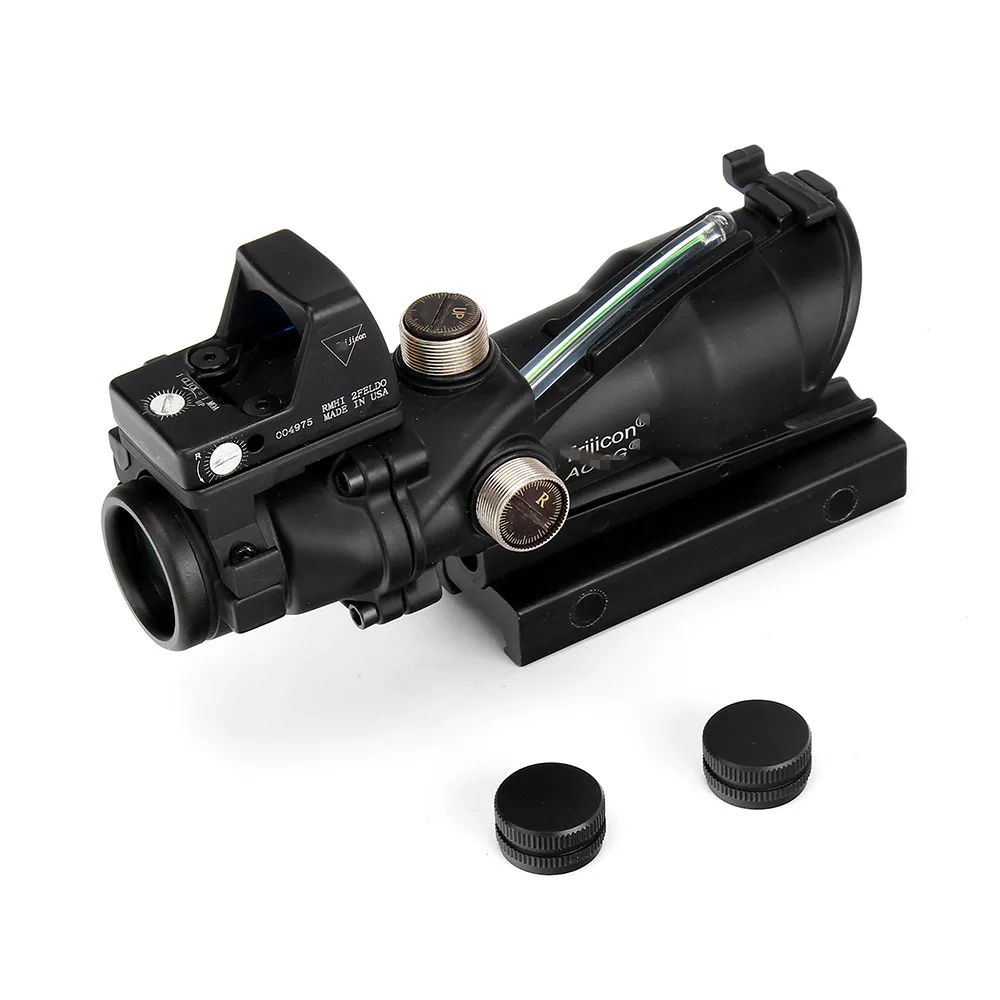 Ohhunt Охота ACOG 4X32 настоящий волоконный оптика Chevron BDC сетки красный зеленый прибор