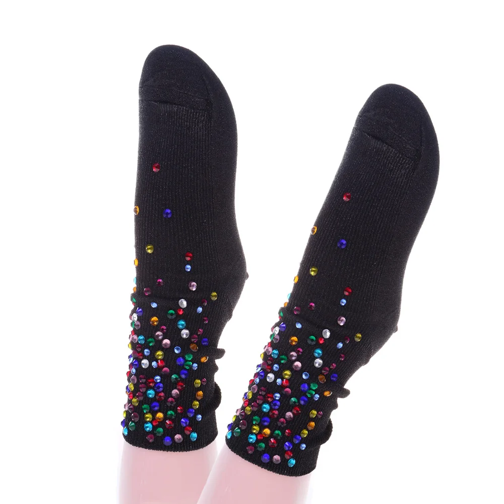 Женские блестящие цветные носки 7 цветов золотистые серебристые до щиколотки