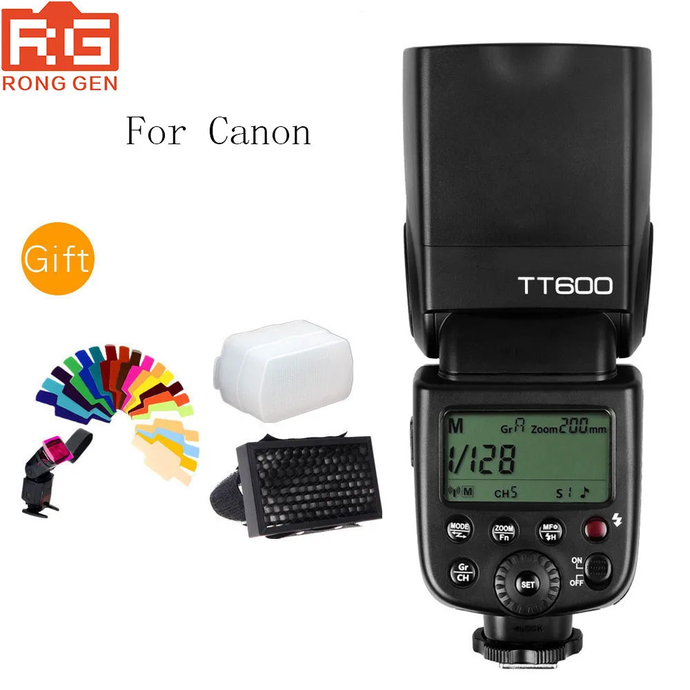 Godox TT600 2,4G Беспроводной GN60 Master/Slave Камера Вспышка Speedlite+ X1T-C передатчик для Canon 1100D 1000D 7D 6D 60D 50D 600D - Цвет: TT600