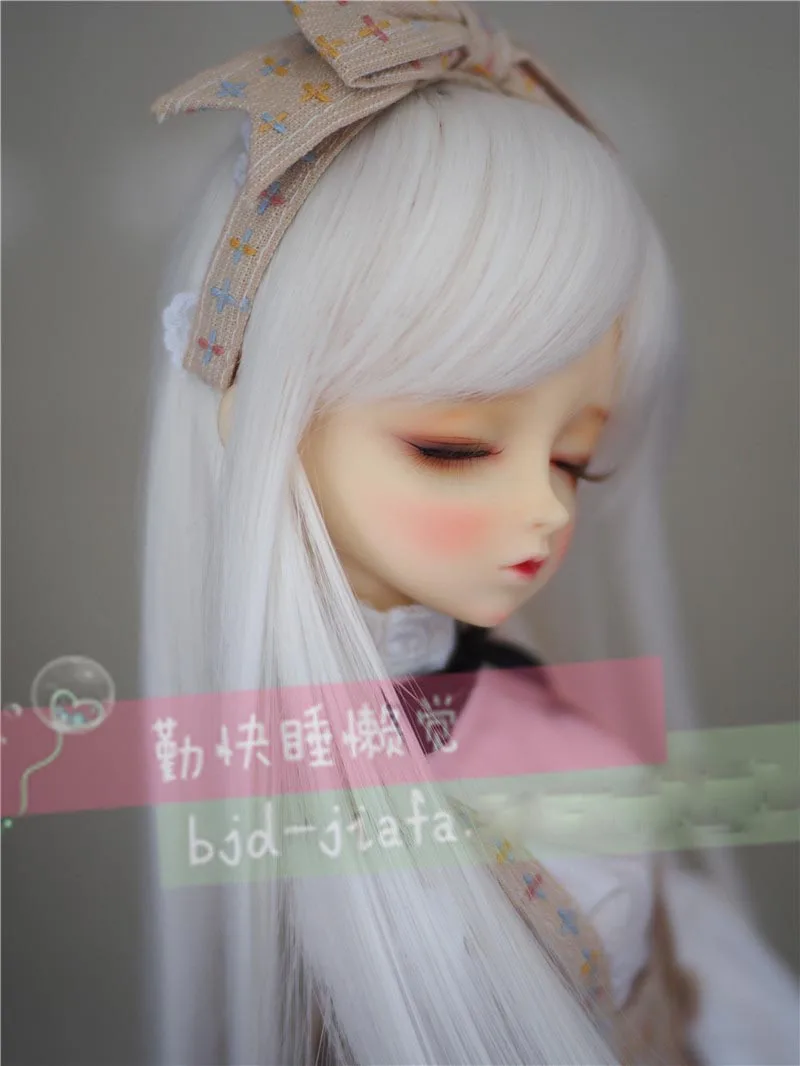 1/3 1/4 1/6 1/8 новый стиль Bjd SD парик для куклы высокотемпературный проволочный Белый