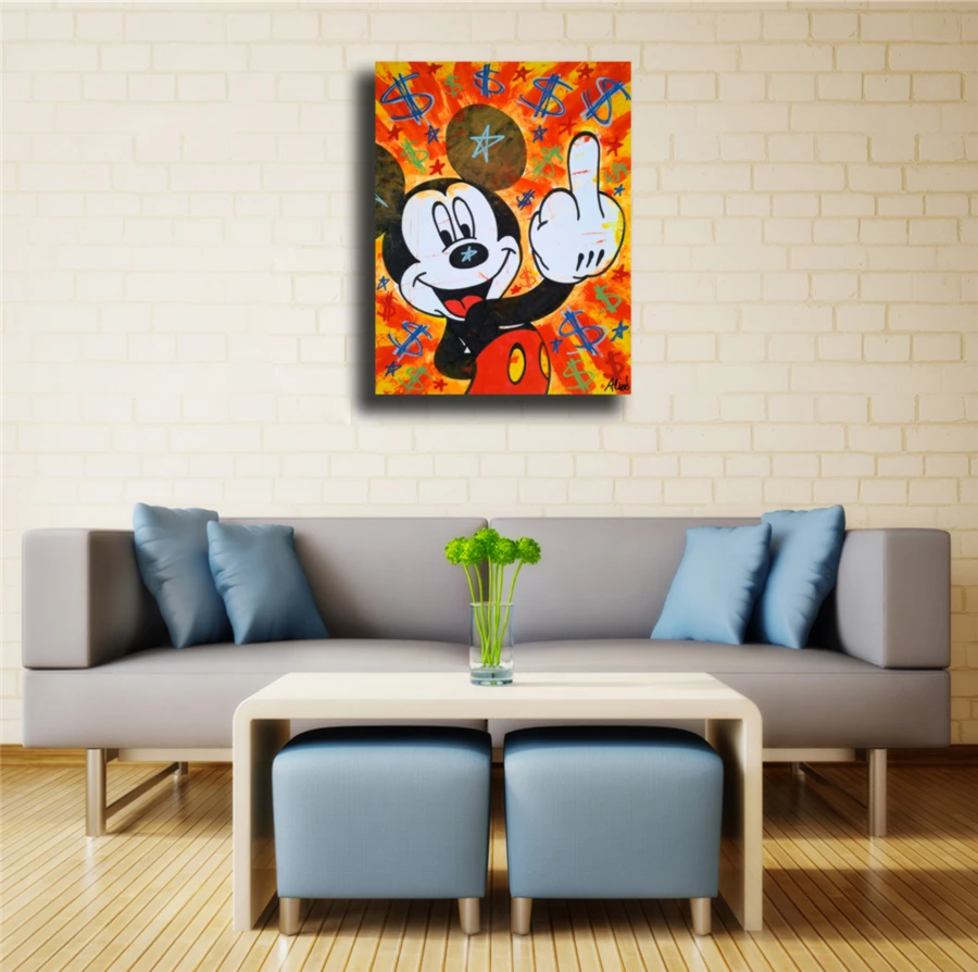 Alec Monopolys Микки HD Wall Art Холст с печатью постера живопись декоративная картина для