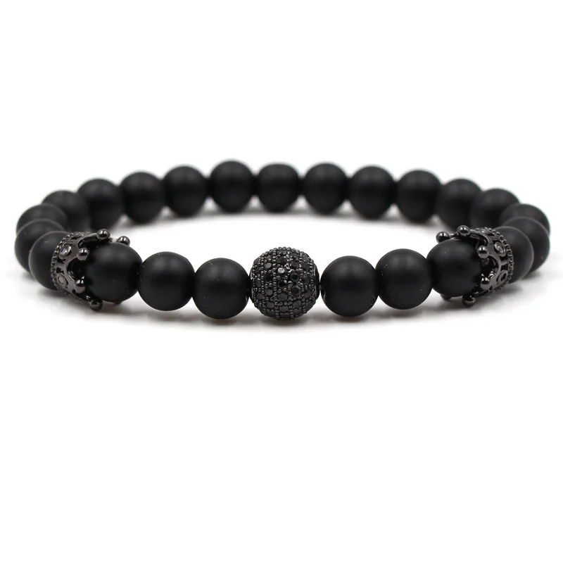 

2018 Fashion Men's Bracelet Stone Charm 10MM Ball Stone Beads Men's Beads Bracelet Women's Jewelry Friendship Bracelets AS564