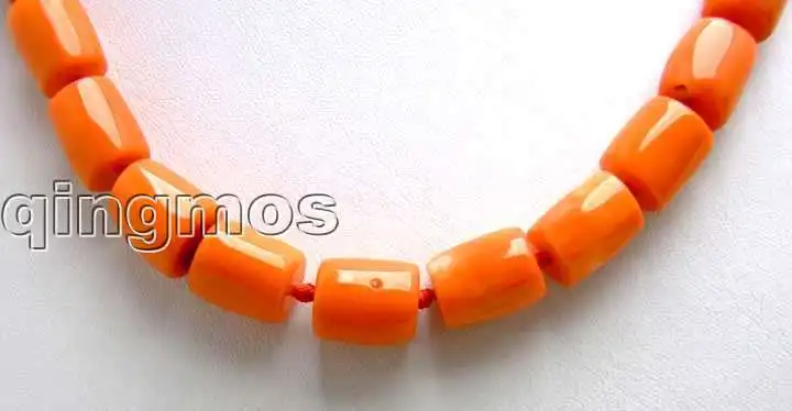 

SALE GENUINE NATURAL 10-11mm Orange Thick Slice Coral 18" Necklace-nec5166 wholesale/retail Free ship