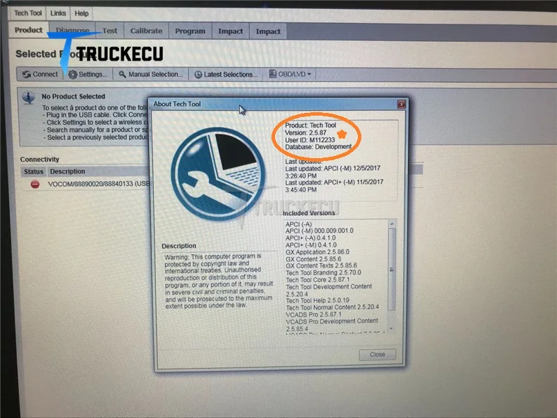 Инструмент для диагностики Экскаватора Volvo V2.5.87 & 1 12 ptt dev2tool работает volvo vocom 88890300 2