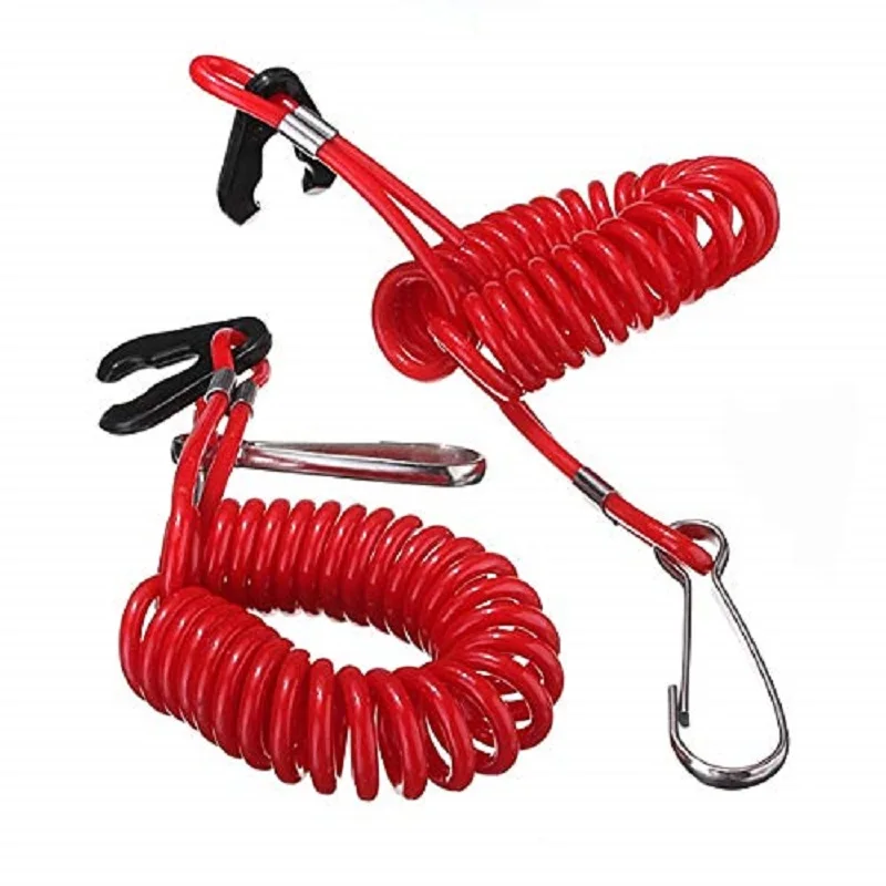 2 шт./лот лодочный мотор Kill Stop Switch &amp Safety Tether Lanyard для Yamaha Tohatsu Запчасти подвесного
