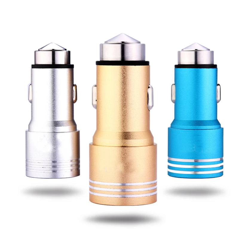 Оригинальный металлический двойной Переходник usb для зарядки в машине Rock 2