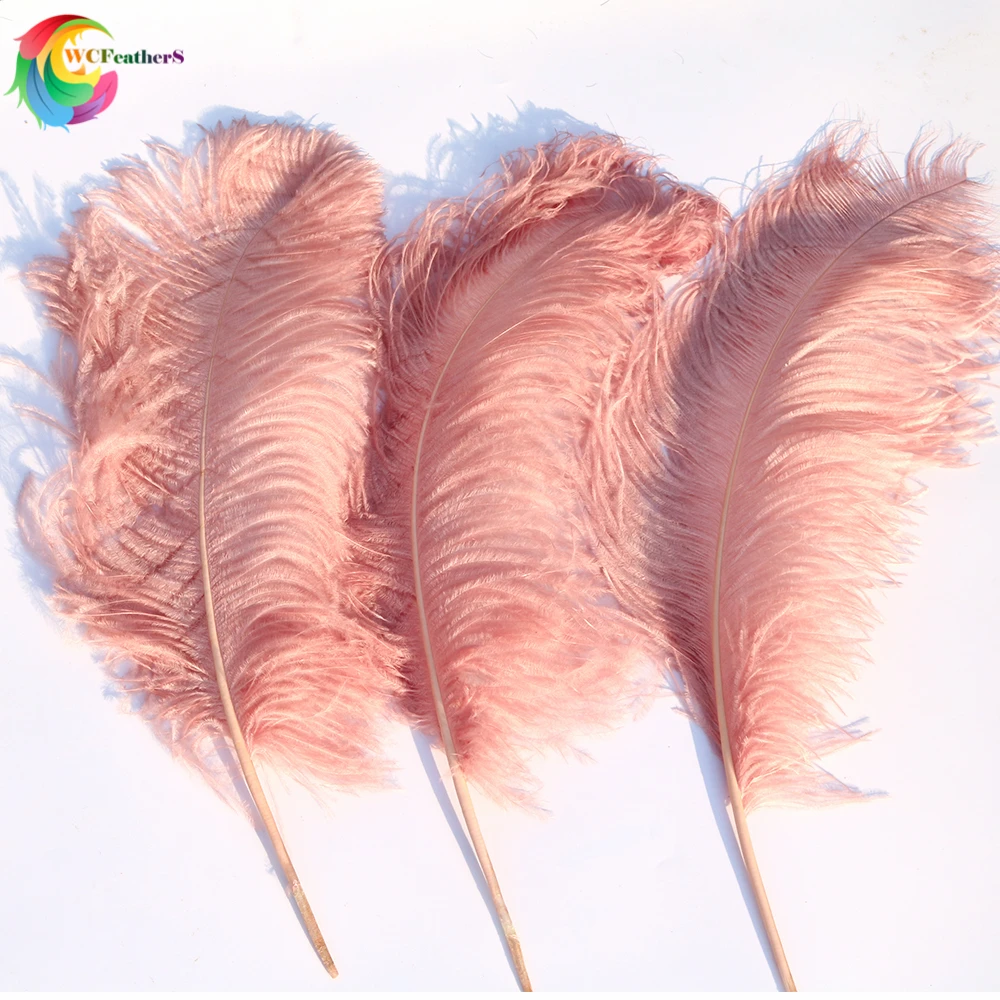 10 шт. большой шест полностью натуральная кожа розовые страусиные перья 24 26 дюймов