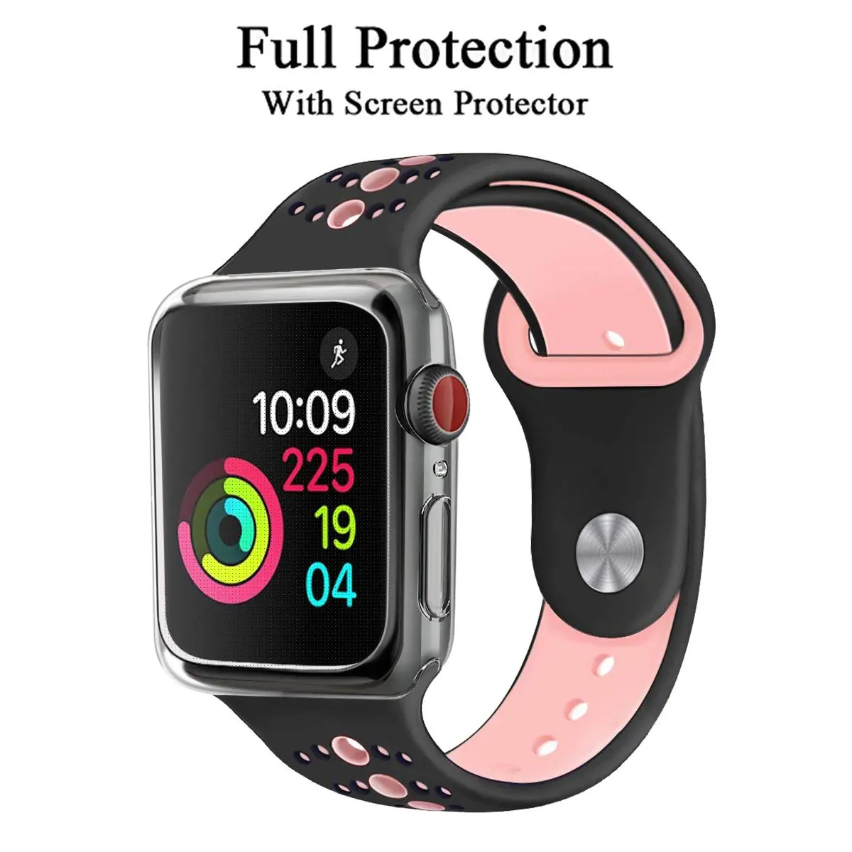 Тонкий мягкий силиконовый чехол для Apple Watch Series 4 прозрачный защиты экрана iWatch 44 мм