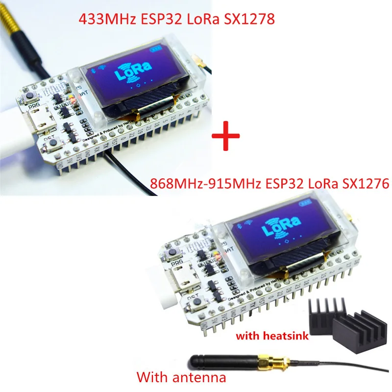 2 шт./лот SX1276 + SX1278 ESP32 LoRa синий oled дисплей Bluetooth WIFI Lora Kit 32 модуль IOT макетная плата