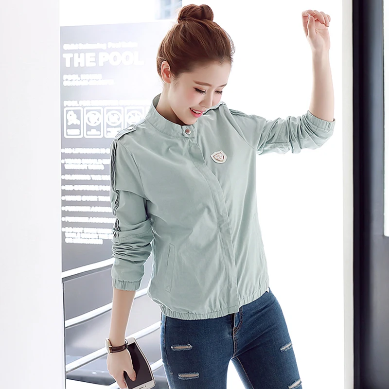 Новинка 2018 весенняя куртка с длинными рукавами женская осенняя и зимняя модная