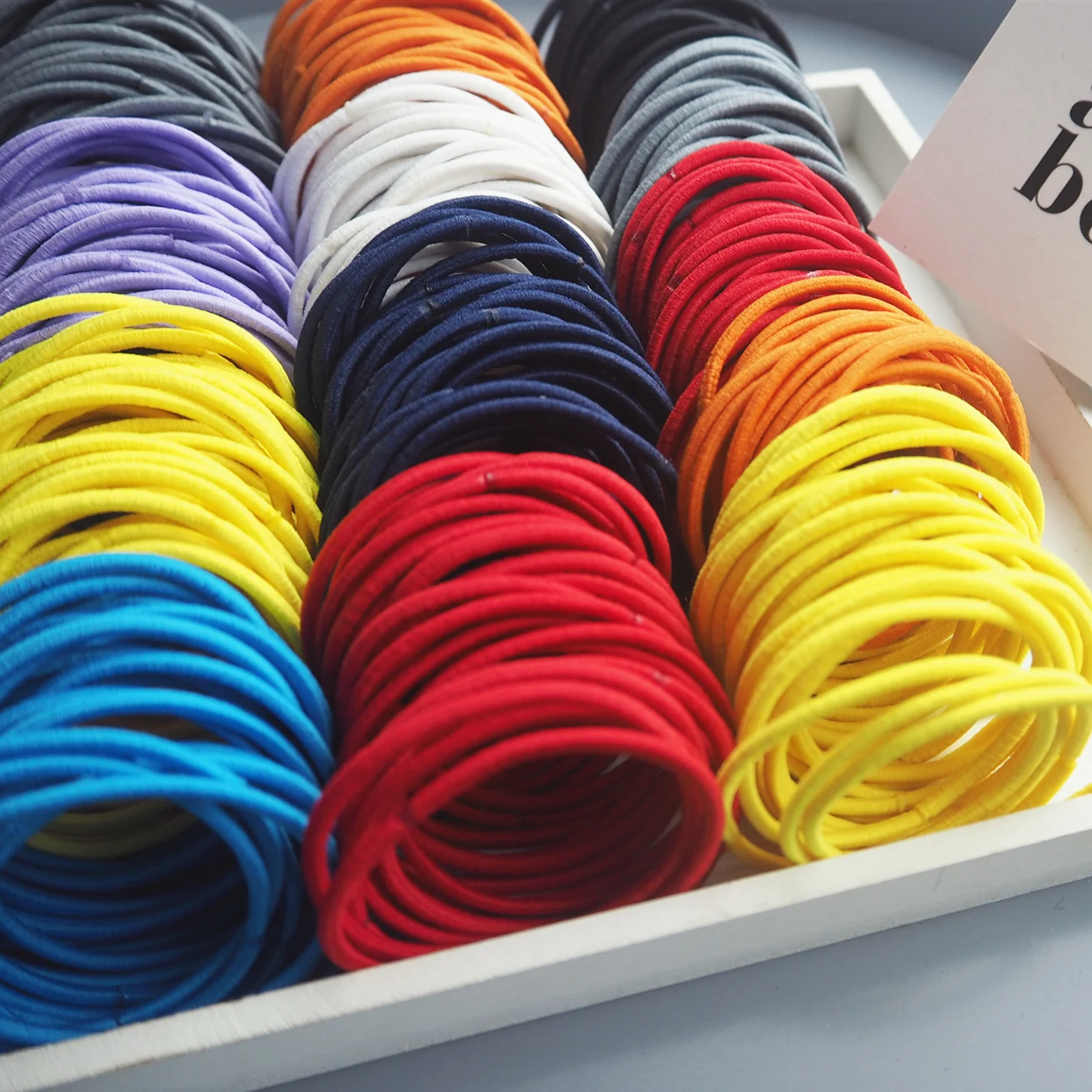 /50PCS Women Elastic fine 5cm Hair Bands Candy colors Rubber Band Ponytail Holder Gum For Women Headband Hair Rope Accessories