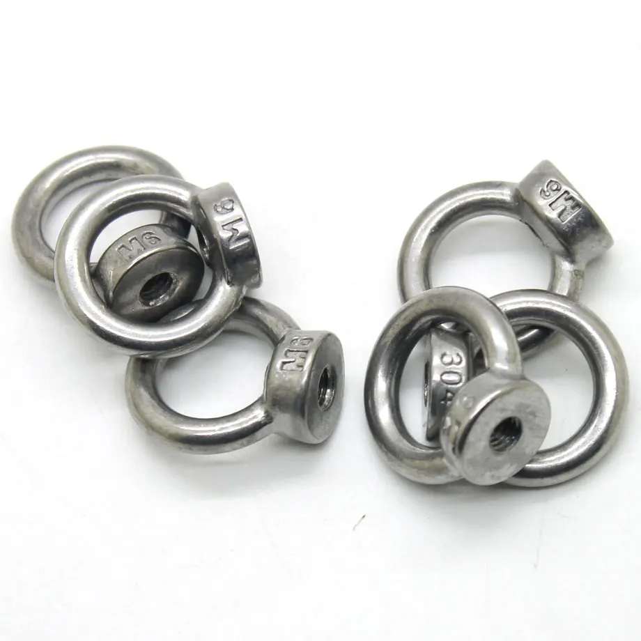 

1Pcs/Lot M8 304 Stainless Steel Lifting Eye Nut Ring Shape Nuts eye nuts CPC130
