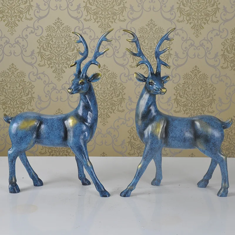 

Europe and home decorations ornaments resin ornaments elk living room office soft-mounted home accessories crafts