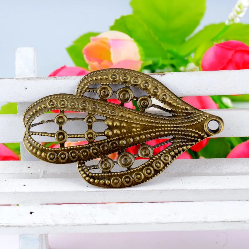Free shipping-30Pcs Antique Bronze Filigree Connectors Cactus Metal Crafts Decoration DIY Embellishments Findings 61x38mm | Дом и сад