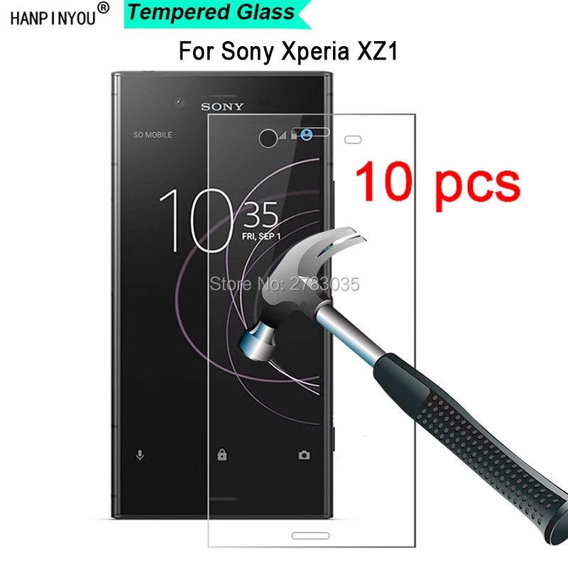 10 шт./лот для Sony Xperia XZ1 / Dual 5 2 дюйма новинка твердость 9H ультратонкое закаленное