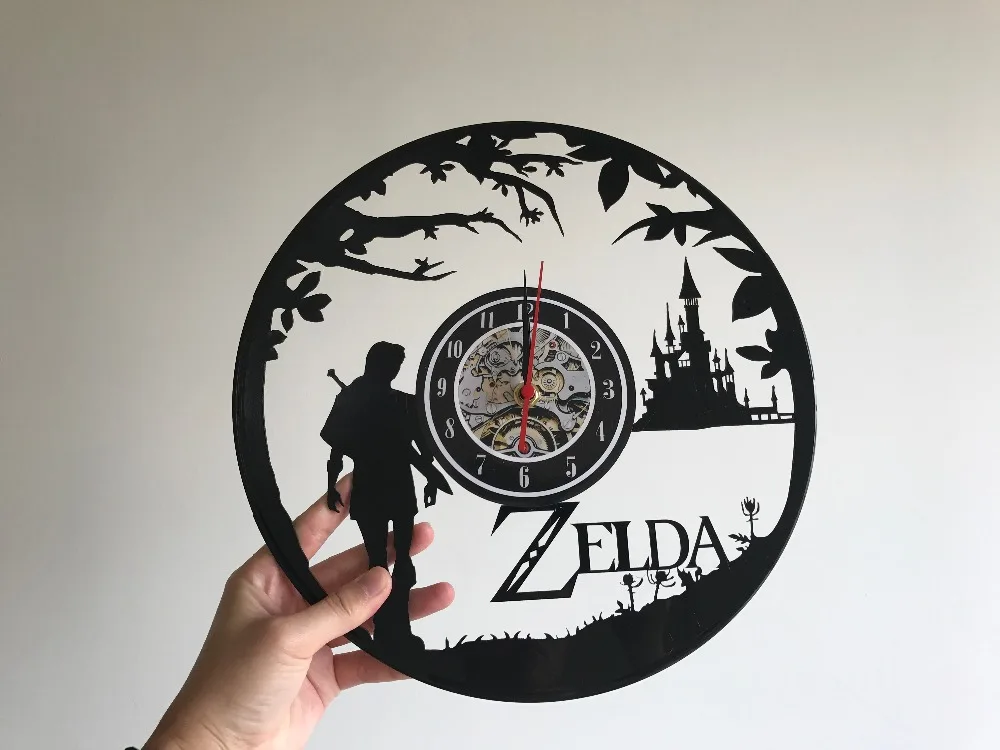 Часы настенные винтаж Relogio де Parede Ретро винилового диска часы Zelda настенные часы Любители 3D кулон подарок обои Saat главное искусство часы обои saati