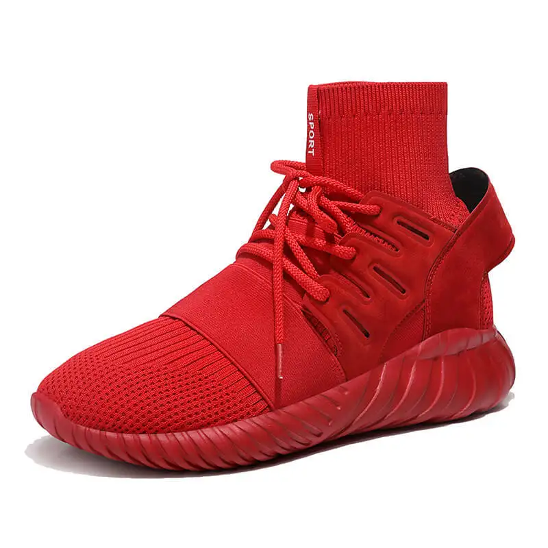 Модные уличные черный серый Красный Высокий Верх 350 Boost V2 спортивные туфли для Для