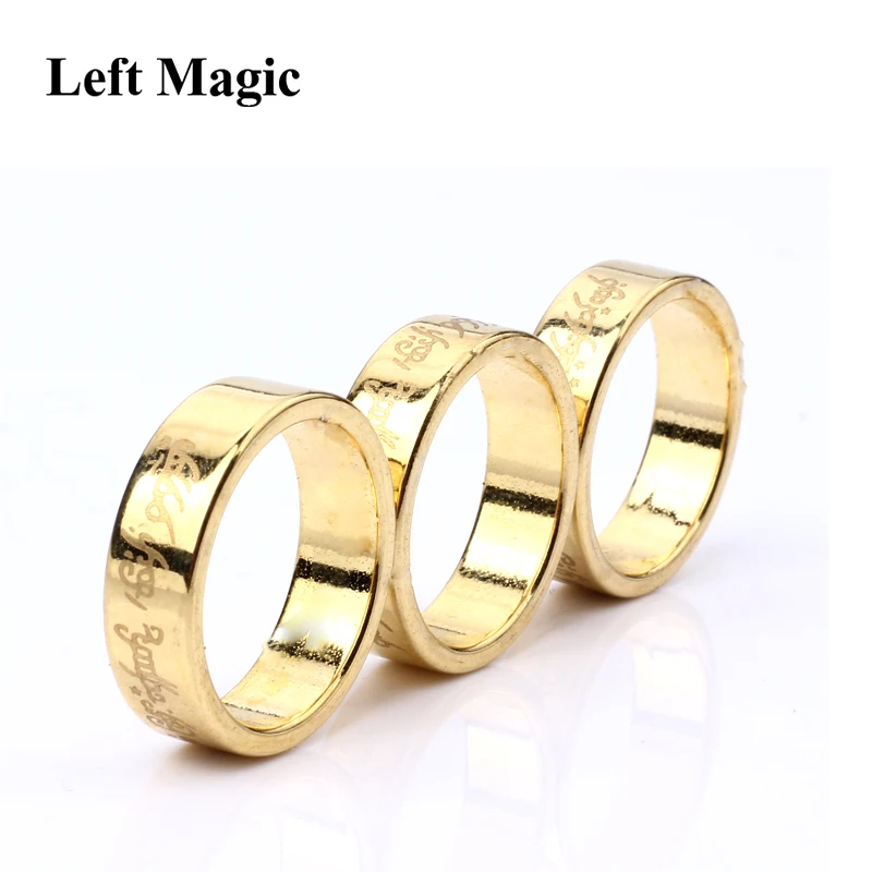 

1 Pcs Gold PK Ring Lettering Magic Tricks Magnetic Ring 18mm/19mm/20mm Golden Strong Magnetic Magic Ring Magnet Finger magic