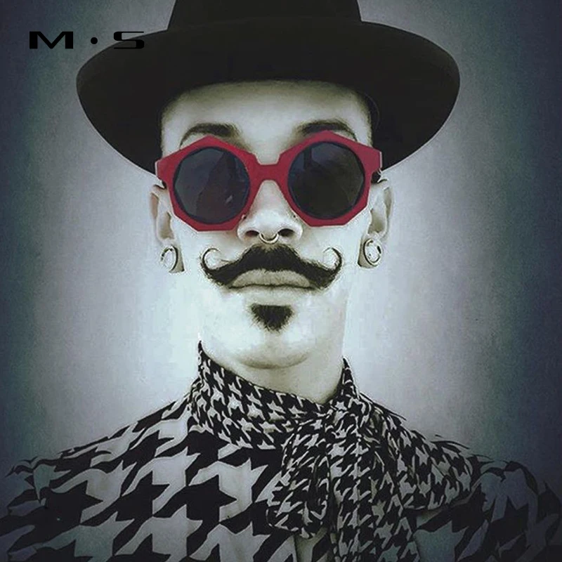 Женские и мужские круглые солнцезащитные очки MS винтажные дизайнерские с