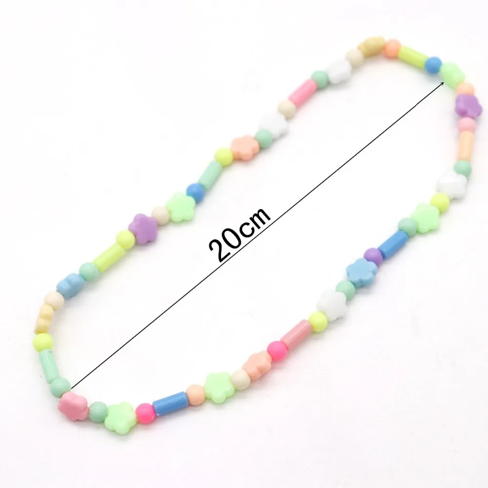 Ожерелье с эластичными бусинами для женщин и девочек комплект из 2 шт./компл.