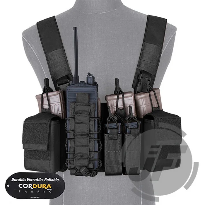 BK Emerson D3CR разрушительная среда тактическая нагрудная установка EmersonGear Боевой страйкбол охотничий жилет W/Mag многоцелевые сумки - Цвет: BK