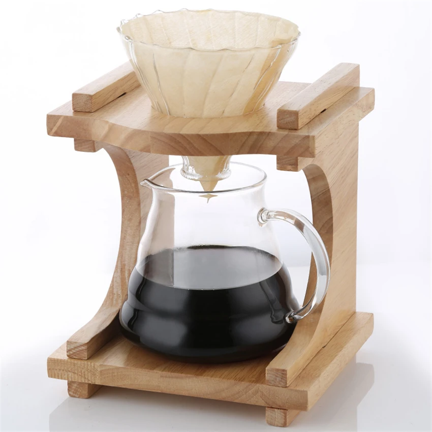 Набор фильтров для кофе набор капельного фильтра деревянная стабильная стойка