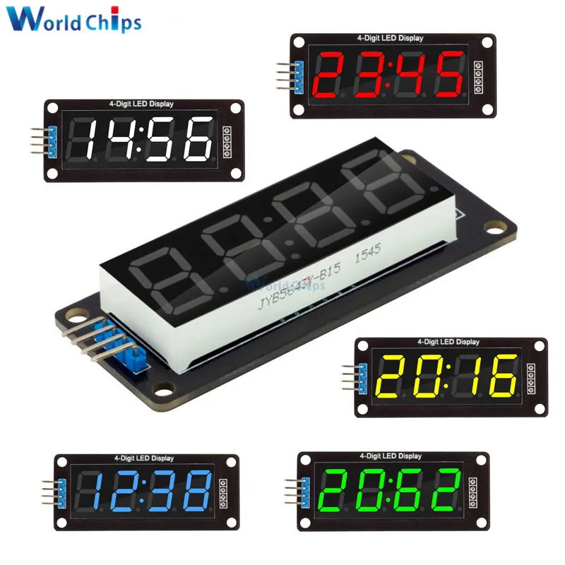 TM1637 часы модуль с двойными точками 4 значный светодиодный 0 56 &quot0 дюймов 7