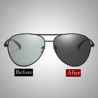 2018 sunglasses men polarized photochromic pilot sunglasses driving goggle chameleon change color glasses men women retro