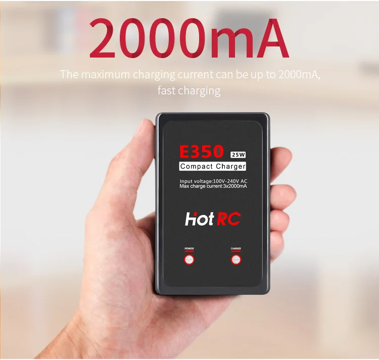 1 шт. Chaude RC E350 Pro 7 4 В/11 В литий-полимерные батареи Chargeur 2 s 3 Cellules batterie chargeur 25 Вт 2000mA Pour