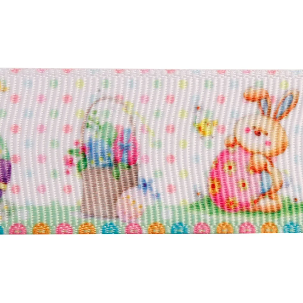 JOJO Луки 25 мм 5y Grosgrain ленты Пасхальные Мультфильм животных печатных тесьма для рукоделия вечерние для упаковки подарков самодельные Луки