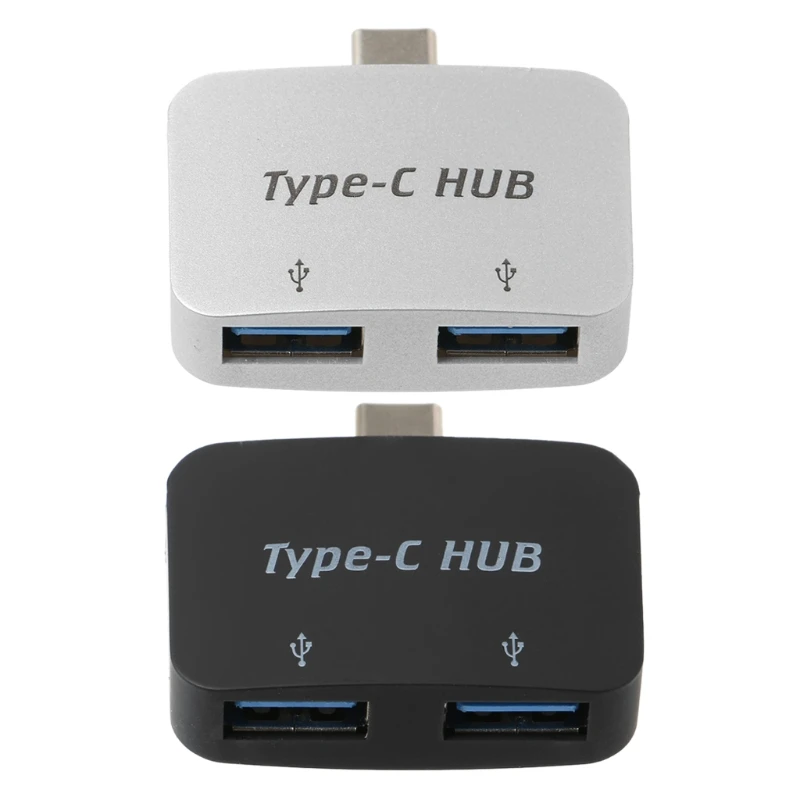 

Type C To 2 Port USB 2.0 Hub Adapter For MacBook Chromebook S8 S9 Note8 Xiaomi 6-mouse pad