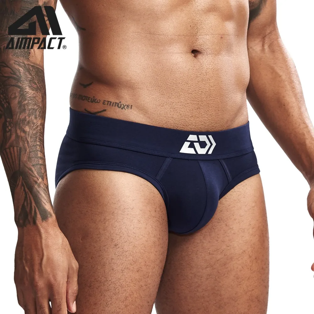 Мужское нижнее белье AIMPACT из 100% хлопка новинка мужские однотонные сексуальные