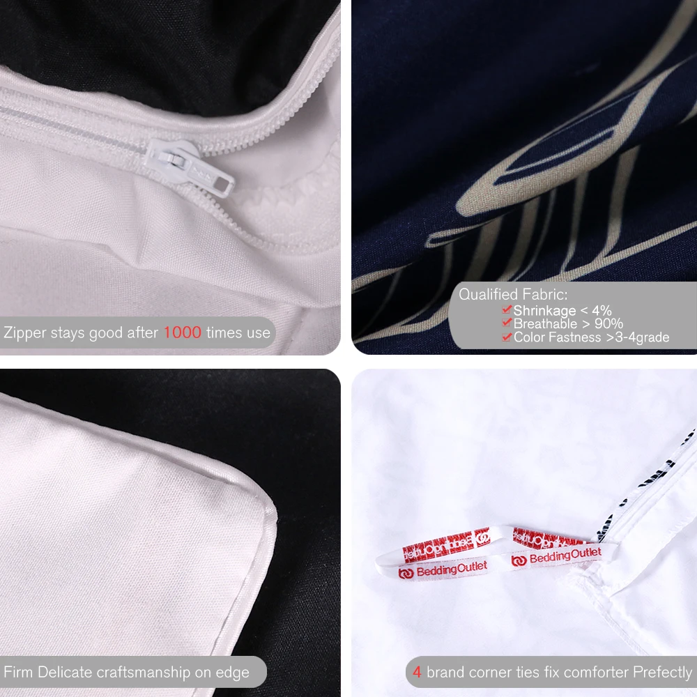 Комплект постельного белья из 3 предметов с золотой луной Солнцезащитный