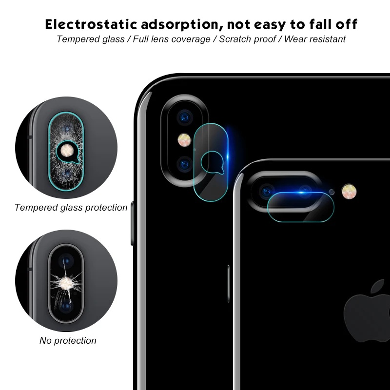 Для iPhone X XS XR Max 8 Plus аксессуар для задней камеры защита экрана полное покрытие