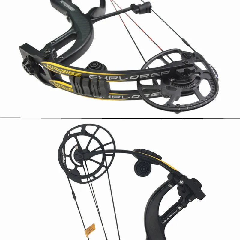 1Set 50-65lbs IBO 330FPS Compound Bow Carbon Fiber Adjustable Compound Bow For Outdoor Archery Shooting Training Camping